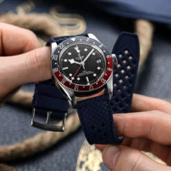 Tropical Ocean FKM Fluoro Rubber Watch Strap - Black 27 Tropical Ocean FKM Fluoro Rubber Watch Strap - Black -Zuludiver Watch Straps Store ZUL JUE JL RWB047 Tudor GMT Blue LS 1200