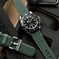 TitanFlex Rubber Watch Strap - Crimson Red -Zuludiver Watch Straps Store ZUL JUE JL RWB109 GN Rolex Submariner TitanFlex 2