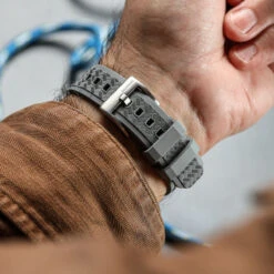 TitanFlex Rubber Watch Strap - Harbour Brown -Zuludiver Watch Straps Store ZUL JUE JL RWB109 GY Buckle WS TitanFlex 4