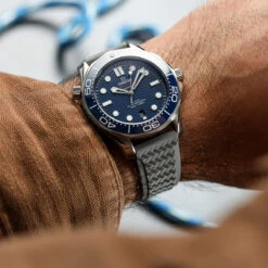 TitanFlex Rubber Watch Strap - Crimson Red -Zuludiver Watch Straps Store ZUL JUE JL RWB109 GY Omega Seamaster WS TitanFlex 3