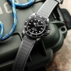 TitanFlex Rubber Watch Strap - Harbour Brown -Zuludiver Watch Straps Store ZUL JUE JL RWB109 GY Rolex Submariner TitanFlex 5