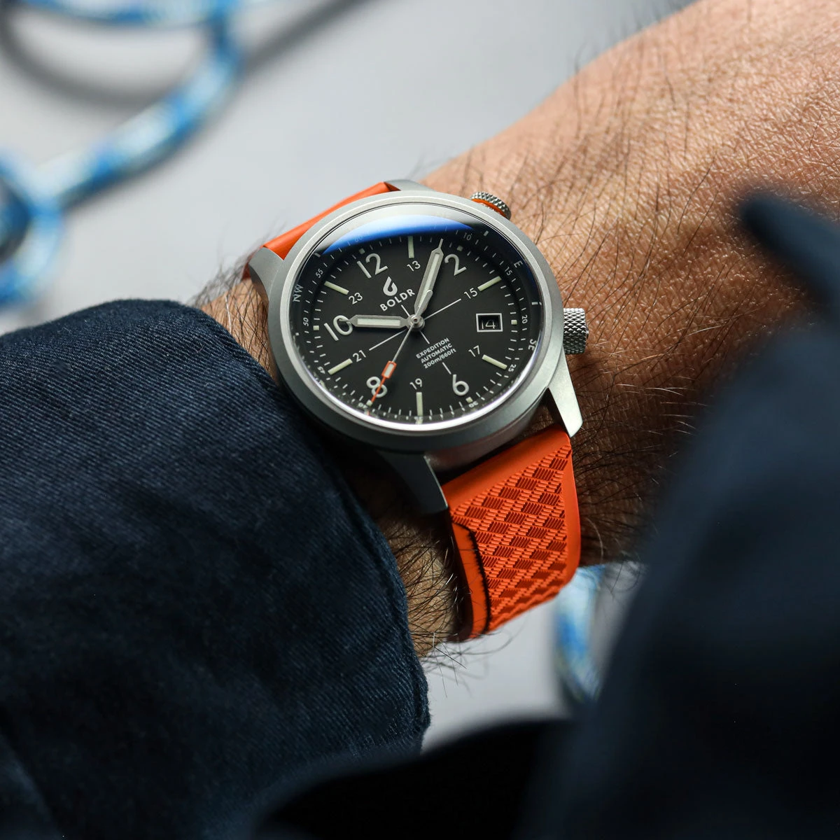 TitanFlex Rubber Watch Strap - Sunset Orange 6 TitanFlex Rubber Watch Strap - Sunset Orange - Image 4