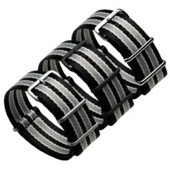 1973 British Military Watch Strap: ARMOURED - No Time Bond, Polished -Zuludiver Watch Straps Store ZUL JUE S 110 BK SD GY Variation 043ad398 87b0 4230 b849 c28a7a74ed83