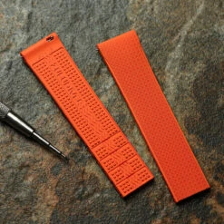 Tsunami MK2 Rubber Deployant Watch Strap - Sunset Orange 40 Tsunami MK2 Rubber Deployant Watch Strap - Sunset Orange -Zuludiver Watch Straps Store ZUL YHI DEPLOY HNBR QR 0.9 OR Extra LS