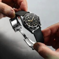 Tsunami MK2 Rubber Deployant Watch Strap - Lagoon Green -Zuludiver Watch Straps Store ZUL YHI DEPLOY HNBR QR 09 BK BRH Tudor BB 41