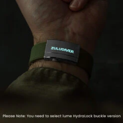 Tsunami MK2 Rubber Deployant Watch Strap - Lagoon Green -Zuludiver Watch Straps Store ZUL YHI DEPLOY HNBR QR BRH GN Lume specialnote