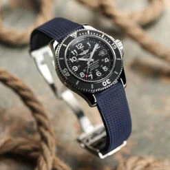 Tsunami MK2 Rubber Deployant Watch Strap - Anthracite Grey -Zuludiver Watch Straps Store ZUL YHI DEPLOY HNBR QR DB Breitling SuperOcean 2