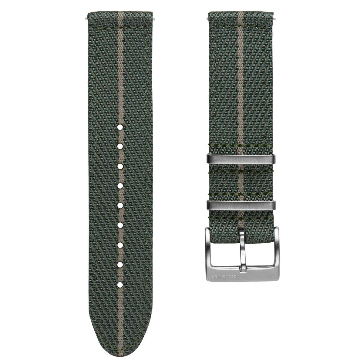 Seasalter Military Nylon Watch Strap - Teal/Beige 3 Seasalter Military Nylon Watch Strap - Teal/Beige