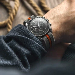 ADDITIONAL - OctoPod Elastic Watch Strap - Granite -Zuludiver Watch Straps Store octopod grey orange omega speedmaster 1ba87461 4c86 4e60 8de3 6d9ab85167c0