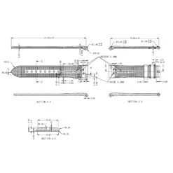 StormForce Rubber Watch Strap (MKII) - Coconut White -Zuludiver Watch Straps Store stormforcerubberstraptechnicaldrawing 5