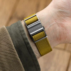 ADDITIONAL - HydraRib OctoPod Watch Strap - Icarus -Zuludiver Watch Straps Store zul brh op04 mk3 sss 20 sandblasted yellow hydrarib ws 1